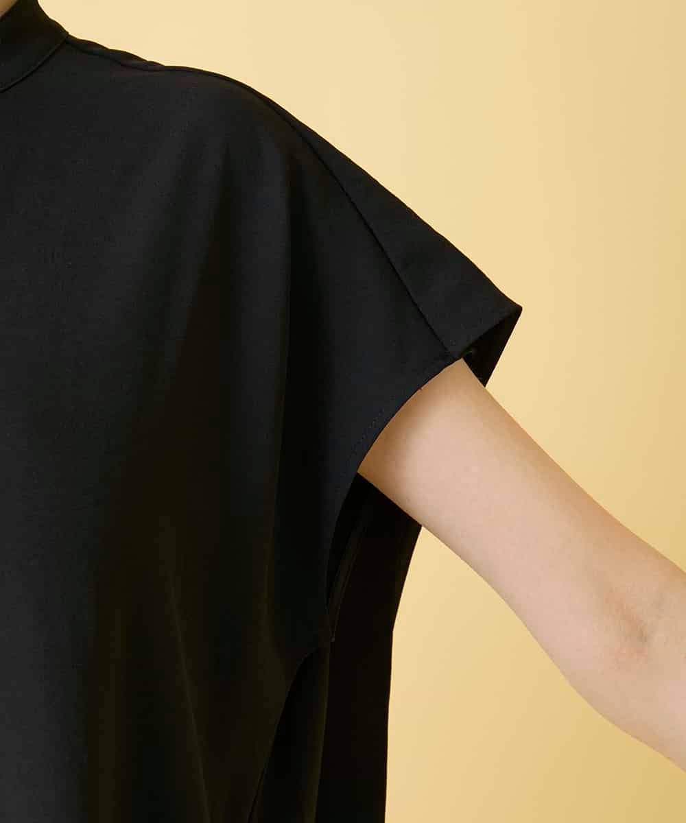 R6EGE50360 HIROKO BIS(小さいサイズ)(メゾン ドゥ サンク) 【小さいサイズ】セーラーカラージョーゼットワンピース ブラック