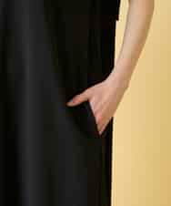 R6EGE50360 HIROKO BIS(小さいサイズ)(メゾン ドゥ サンク) 【小さいサイズ】セーラーカラージョーゼットワンピース ブラック