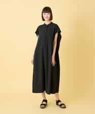 R6EGE50360 HIROKO BIS(小さいサイズ)(メゾン ドゥ サンク) 【小さいサイズ】セーラーカラージョーゼットワンピース ブラック