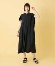 R6EGE50360 HIROKO BIS(小さいサイズ)(メゾン ドゥ サンク) 【小さいサイズ】セーラーカラージョーゼットワンピース ブラック