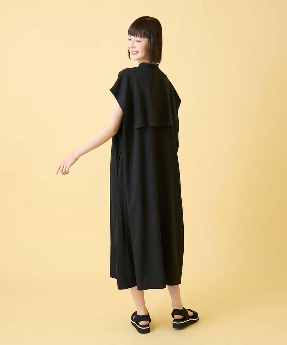 R6EGE50360 HIROKO BIS(小さいサイズ)(メゾン ドゥ サンク) 【小さいサイズ】セーラーカラージョーゼットワンピース ブラック