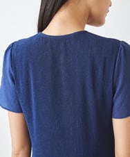 R6EGW21460 HIROKO BIS(小さいサイズ)(メゾン ドゥ サンク) 【小さいサイズ/セットアップ対応】ペーズリージャカードワンピース ブルー