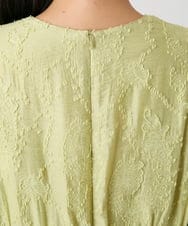 R6EHE11430 HIROKO BIS(小さいサイズ)(メゾン ドゥ サンク) 【小さいサイズ】フラワージャカードAラインワンピース イエロー
