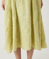R6EHE11430 HIROKO BIS(小さいサイズ)(メゾン ドゥ サンク) 【小さいサイズ】フラワージャカードAラインワンピース イエロー