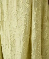 R6EHE11430 HIROKO BIS(小さいサイズ)(メゾン ドゥ サンク) 【小さいサイズ】フラワージャカードAラインワンピース イエロー