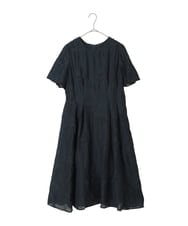 R6EHE11430 HIROKO BIS(小さいサイズ)(メゾン ドゥ サンク) 【小さいサイズ】フラワージャカードAラインワンピース イエロー