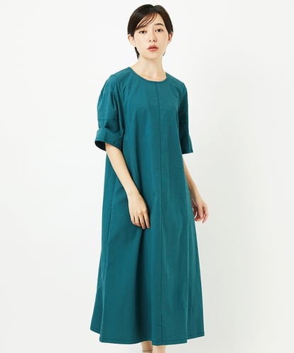 R6EIB10340 HIROKO BIS(小さいサイズ) 【小さいサイズ】配色ステッチ立体スリーブワンピース