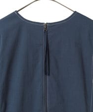 R6EIB10340 HIROKO BIS(小さいサイズ)(メゾン ドゥ サンク) 【小さいサイズ】配色ステッチ立体スリーブワンピース グリーン