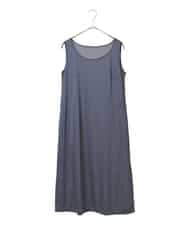 R6EIB10340 HIROKO BIS(小さいサイズ)(メゾン ドゥ サンク) 【小さいサイズ】配色ステッチ立体スリーブワンピース ネイビー
