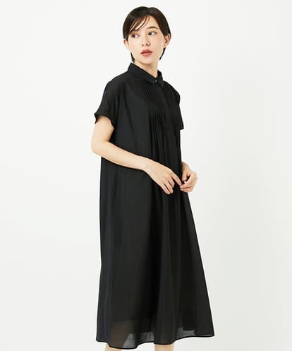 R6EIB31340 HIROKO BIS(小さいサイズ) 【小さいサイズ /洗濯機で洗える】ピンタックデザインシルエットワンピース
