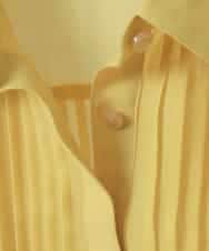 R6EIB31340 HIROKO BIS(小さいサイズ)(メゾン ドゥ サンク) 【小さいサイズ /洗濯機で洗える】ピンタックデザインシルエットワンピース グリーン