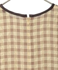 R6EIE11390 HIROKO BIS(小さいサイズ)(メゾン ドゥ サンク) 【小さいサイズ】サッカーチェック半袖ワンピース ホワイト