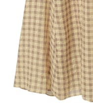 R6EIE11390 HIROKO BIS(小さいサイズ)(メゾン ドゥ サンク) 【小さいサイズ】サッカーチェック半袖ワンピース ホワイト