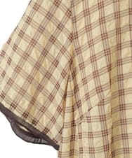 R6EIE11390 HIROKO BIS(小さいサイズ)(メゾン ドゥ サンク) 【小さいサイズ】サッカーチェック半袖ワンピース ホワイト