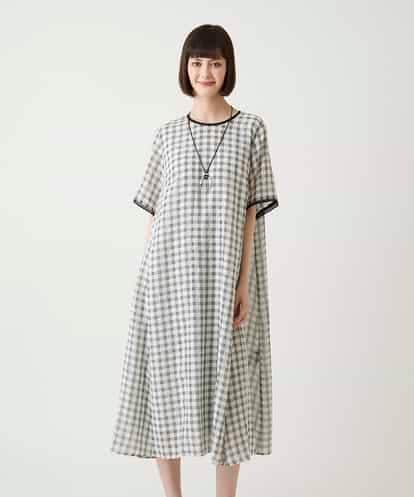 R6EIE11390 HIROKO BIS(小さいサイズ) 【小さいサイズ】サッカーチェック半袖ワンピース