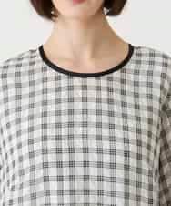 R6EIE11390 HIROKO BIS(小さいサイズ)(メゾン ドゥ サンク) 【小さいサイズ】サッカーチェック半袖ワンピース ホワイト