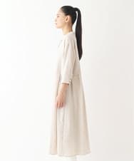 R6EIW03270 HIROKO BIS(小さいサイズ)(メゾン ドゥ サンク) 【小さいサイズ/洗濯機で洗える】サイドタックシルエットワンピース ベージュ