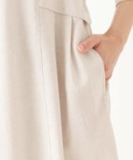 R6EIW03270 HIROKO BIS(小さいサイズ)(メゾン ドゥ サンク) 【小さいサイズ/洗濯機で洗える】サイドタックシルエットワンピース ベージュ