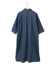 R6EJB02360 HIROKO BIS(小さいサイズ)(メゾン ドゥ サンク) 【小さいサイズ】ステッチポイントデニムワンピース ネイビー