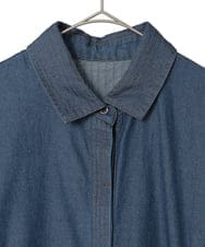R6EJB02360 HIROKO BIS(小さいサイズ)(メゾン ドゥ サンク) 【小さいサイズ】ステッチポイントデニムワンピース ネイビー