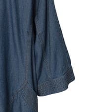 R6EJB02360 HIROKO BIS(小さいサイズ)(メゾン ドゥ サンク) 【小さいサイズ】ステッチポイントデニムワンピース ネイビー