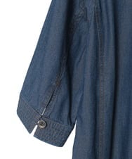 R6EJB02360 HIROKO BIS(小さいサイズ)(メゾン ドゥ サンク) 【小さいサイズ】ステッチポイントデニムワンピース ネイビー