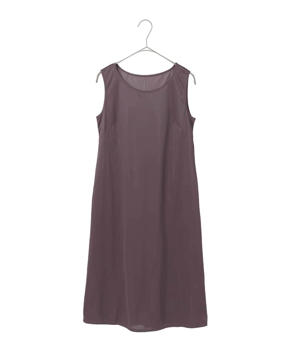 R6EJD20490 HIROKO BIS(小さいサイズ)(メゾン ドゥ サンク) 【小さいサイズ】変形チェックシアーワンピース ネイビー