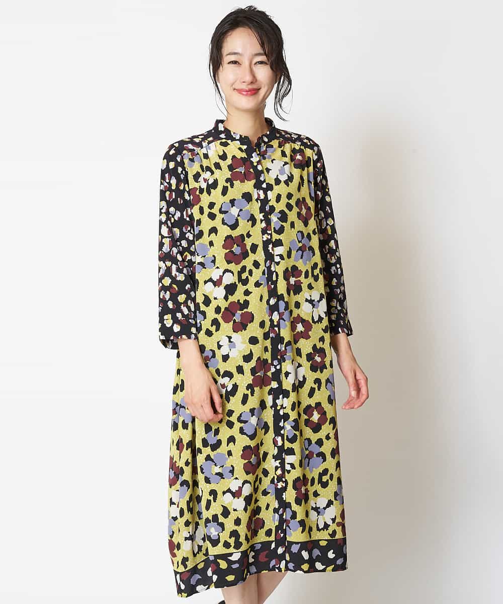小さいサイズ レオパードフラワーワンピース ワンピース Hiroko Bis 小さいサイズ メゾン ドゥ サンク イトキンオンラインストア