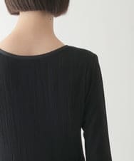 R6ELB42490 HIROKO BIS(小さいサイズ)(メゾン ドゥ サンク) ドット柄カットジャカードワンピース ブラック