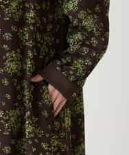 R6ELE30490 HIROKO BIS(小さいサイズ)(メゾン ドゥ サンク) 【小さいサイズ】小付きフラワー柄シャツワンピース ブラウン