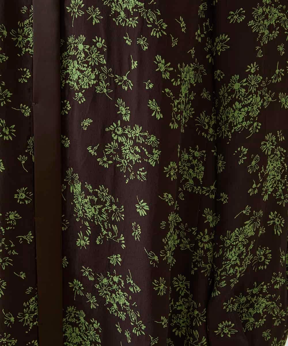 R6ELE30490 HIROKO BIS(小さいサイズ)(メゾン ドゥ サンク) 【小さいサイズ】小付きフラワー柄シャツワンピース ブラウン