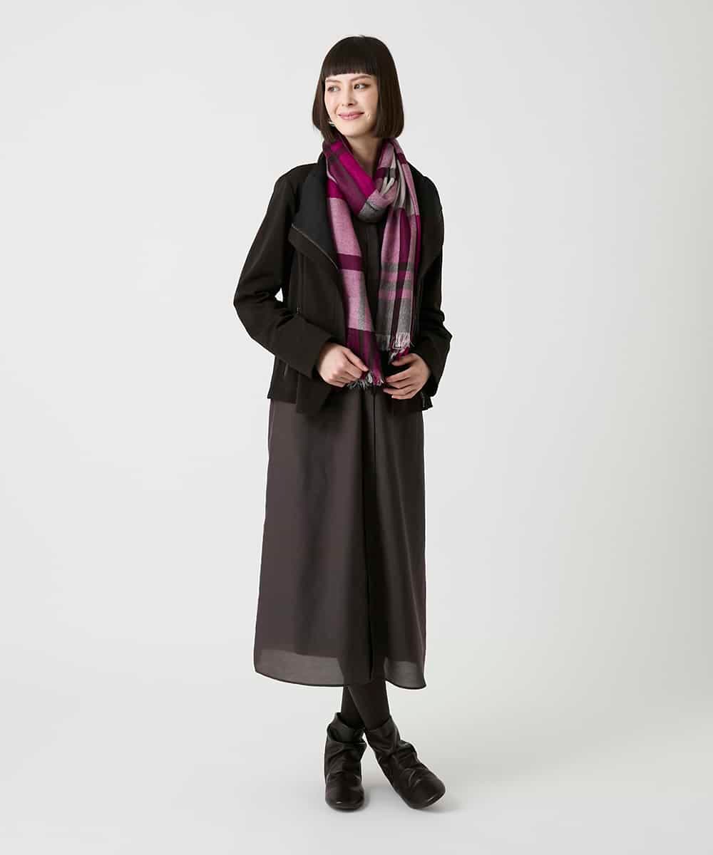 R6ELE40490 HIROKO BIS(小さいサイズ)(メゾン ドゥ サンク) 【小さいサイズ】変形レースデザインシャツワンピース ブラウン