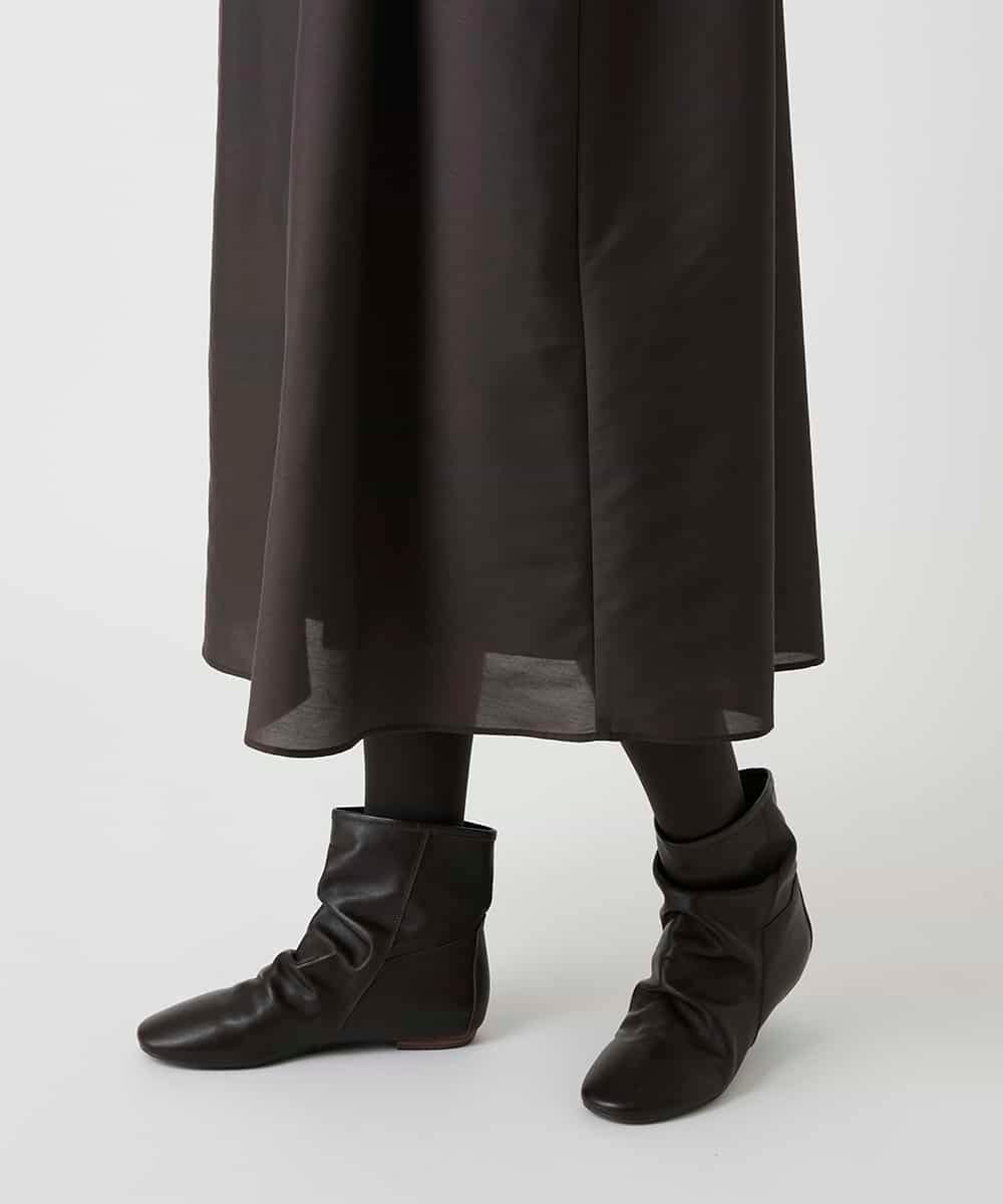 R6ELE40490 HIROKO BIS(小さいサイズ)(メゾン ドゥ サンク) 【小さいサイズ】変形レースデザインシャツワンピース ブラウン