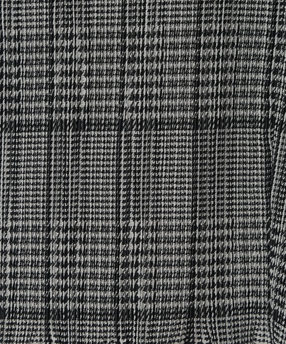 R6ELW12490 HIROKO BIS(小さいサイズ)(メゾン ドゥ サンク) 【小さいサイズ】グレンチェックジャカードワンピース ベージュ×ブラック
