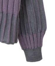 R6FAB31300 HIROKO BIS(小さいサイズ)(メゾン ドゥ サンク) 【小さいサイズ/アンサンブル対応】プレーティングリブニットプルオーバー グリーン系