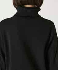 R6FAD30390 HIROKO BIS(小さいサイズ)(メゾン ドゥ サンク) 【小さいサイズ】異素材ジョイントニットブルゾン ブラック