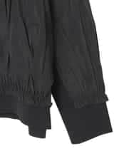 R6FAD30390 HIROKO BIS(小さいサイズ)(メゾン ドゥ サンク) 【小さいサイズ】異素材ジョイントニットブルゾン ブラック