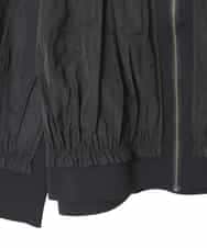 R6FAD30390 HIROKO BIS(小さいサイズ)(メゾン ドゥ サンク) 【小さいサイズ】異素材ジョイントニットブルゾン ブラック