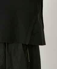 R6FAD31360 HIROKO BIS(小さいサイズ)(メゾン ドゥ サンク) 【小さいサイズ】異素材ジョイントニットプルオーバー ブラック