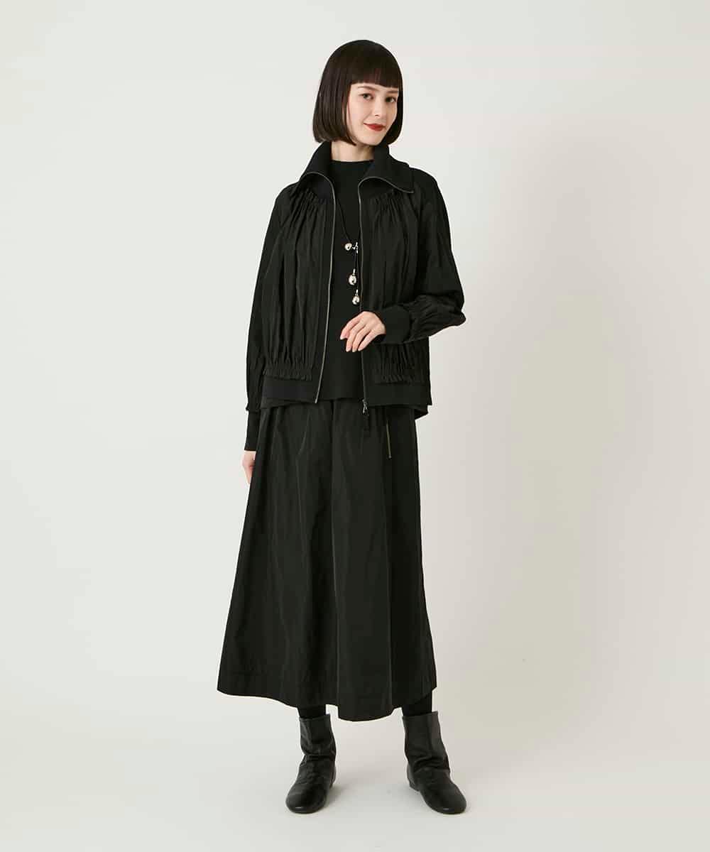 R6FAD31360 HIROKO BIS(小さいサイズ)(メゾン ドゥ サンク) 【小さいサイズ】異素材ジョイントニットプルオーバー ブラック