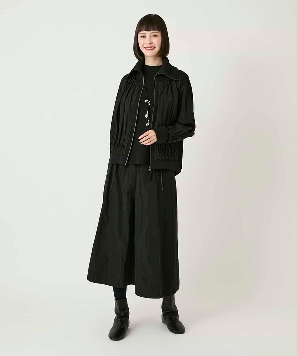 R6FAD31360 HIROKO BIS(小さいサイズ)(メゾン ドゥ サンク) 【小さいサイズ】異素材ジョイントニットプルオーバー ブラック