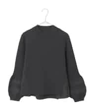 R6FAD31360 HIROKO BIS(小さいサイズ)(メゾン ドゥ サンク) 【小さいサイズ】異素材ジョイントニットプルオーバー ブラック