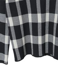 R6FAD33270 HIROKO BIS(小さいサイズ)(メゾン ドゥ サンク) 【小さいサイズ】チェック柄インターシャニットプルオーバー ブラック