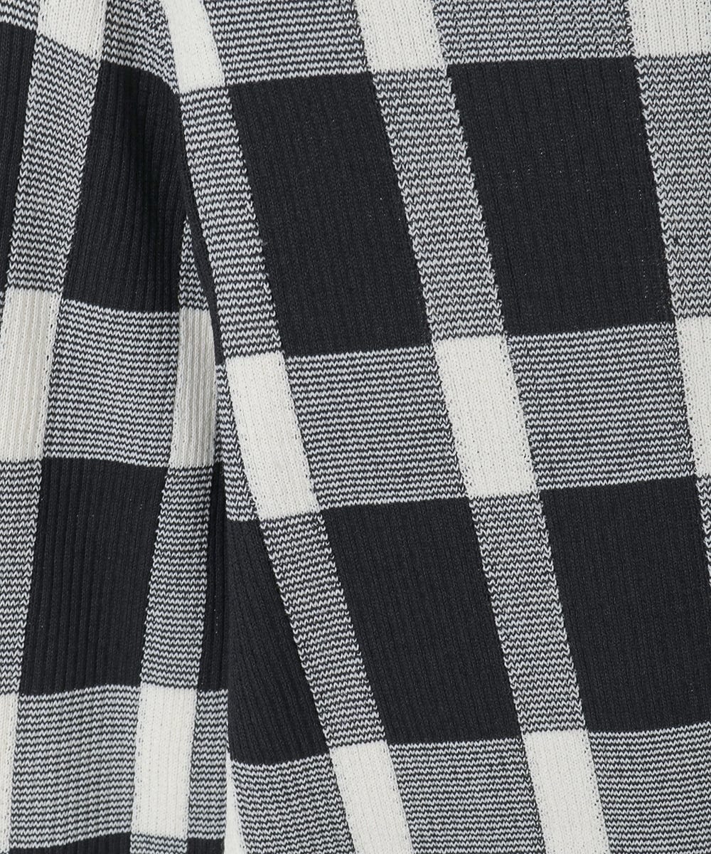 R6FAD33270 HIROKO BIS(小さいサイズ)(メゾン ドゥ サンク) 【小さいサイズ】チェック柄インターシャニットプルオーバー ブラック