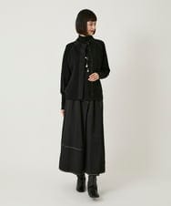 R6FAE45360 HIROKO BIS(小さいサイズ)(メゾン ドゥ サンク) 【小さいサイズ】スタッズアクセントニットカーディガン ブラック