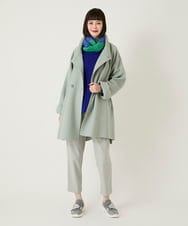 R6FAE47230 HIROKO BIS(小さいサイズ)(メゾン ドゥ サンク) 【小さいサイズ】リブネックデザインウールニットプルオーバー レッド