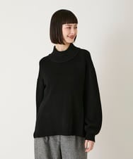 R6FAE47230 HIROKO BIS(小さいサイズ)(メゾン ドゥ サンク) 【小さいサイズ】リブネックデザインウールニットプルオーバー レッド