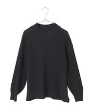 R6FAE47230 HIROKO BIS(小さいサイズ)(メゾン ドゥ サンク) 【小さいサイズ】リブネックデザインウールニットプルオーバー レッド