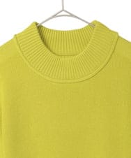 R6FAE47230 HIROKO BIS(小さいサイズ)(メゾン ドゥ サンク) 【小さいサイズ】リブネックデザインウールニットプルオーバー レッド