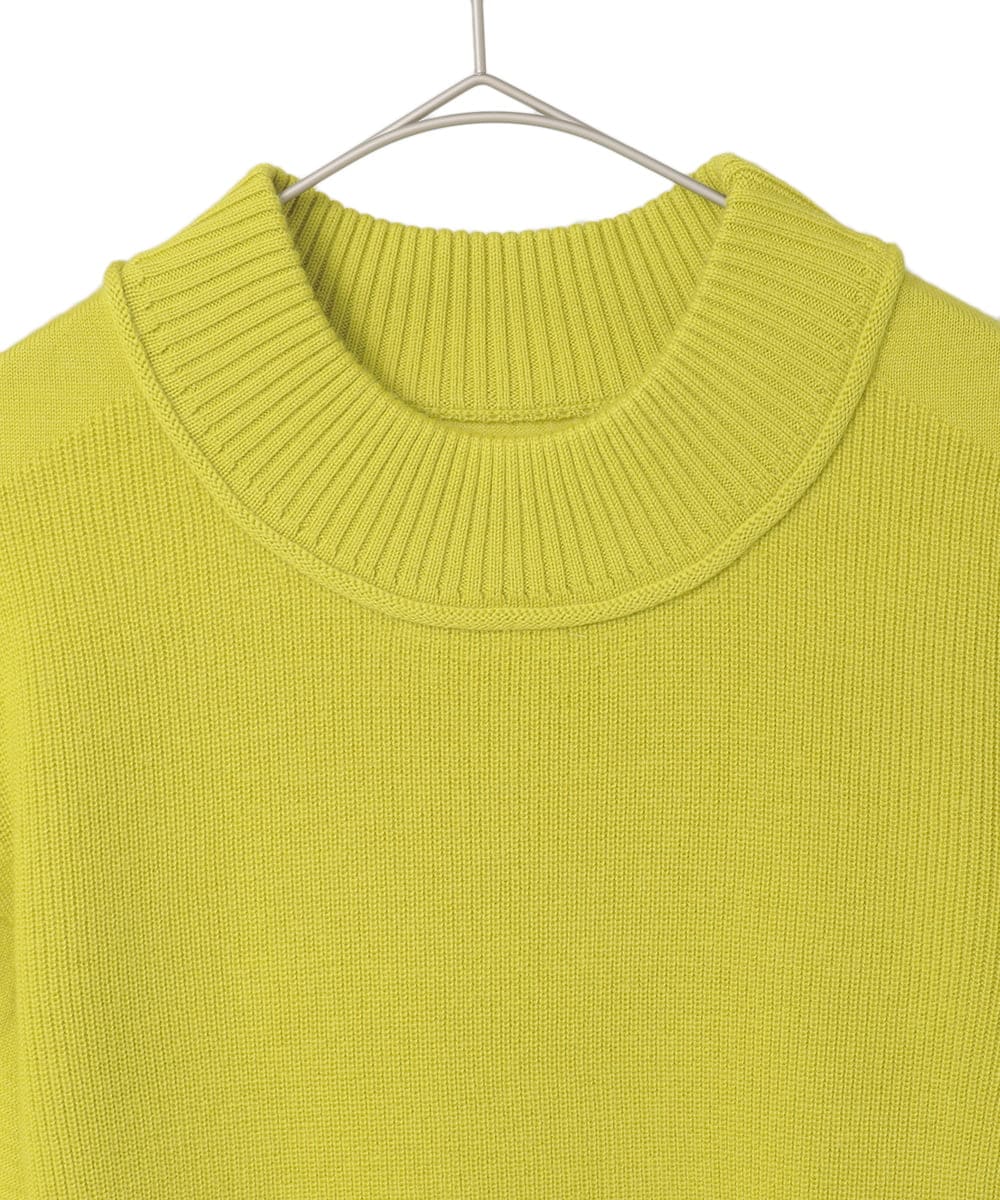 R6FAE47230 HIROKO BIS(小さいサイズ)(メゾン ドゥ サンク) 【小さいサイズ】リブネックデザインウールニットプルオーバー レッド